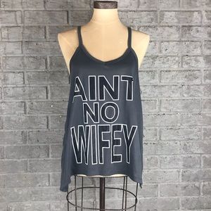 LAGACI Ain’t no wifey tank top dark grey